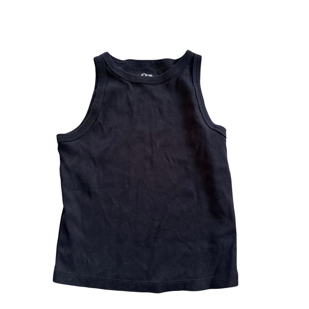 Art Class Girls XL Black Ribbed High Neck Tank Top